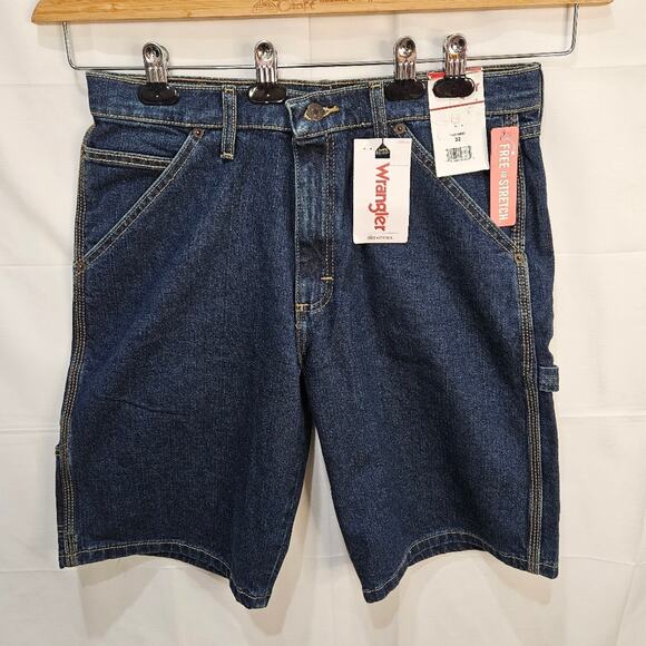 Wrangler Blue Carpenter Shorts Size 32 - Picture 1 of 7